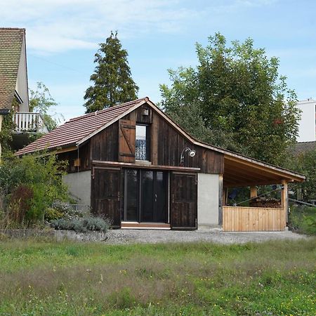Tiny House Chez Claudine - Relaxen, Workspace, Naehe Thermen, Netflix, Free Parking & Wifi Brugg  Bagian luar foto
